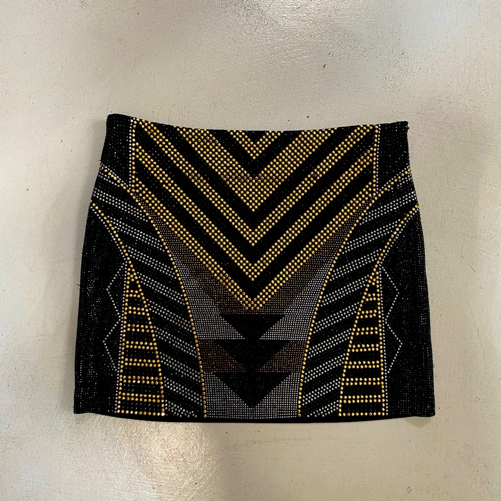 Sequined mini skirt